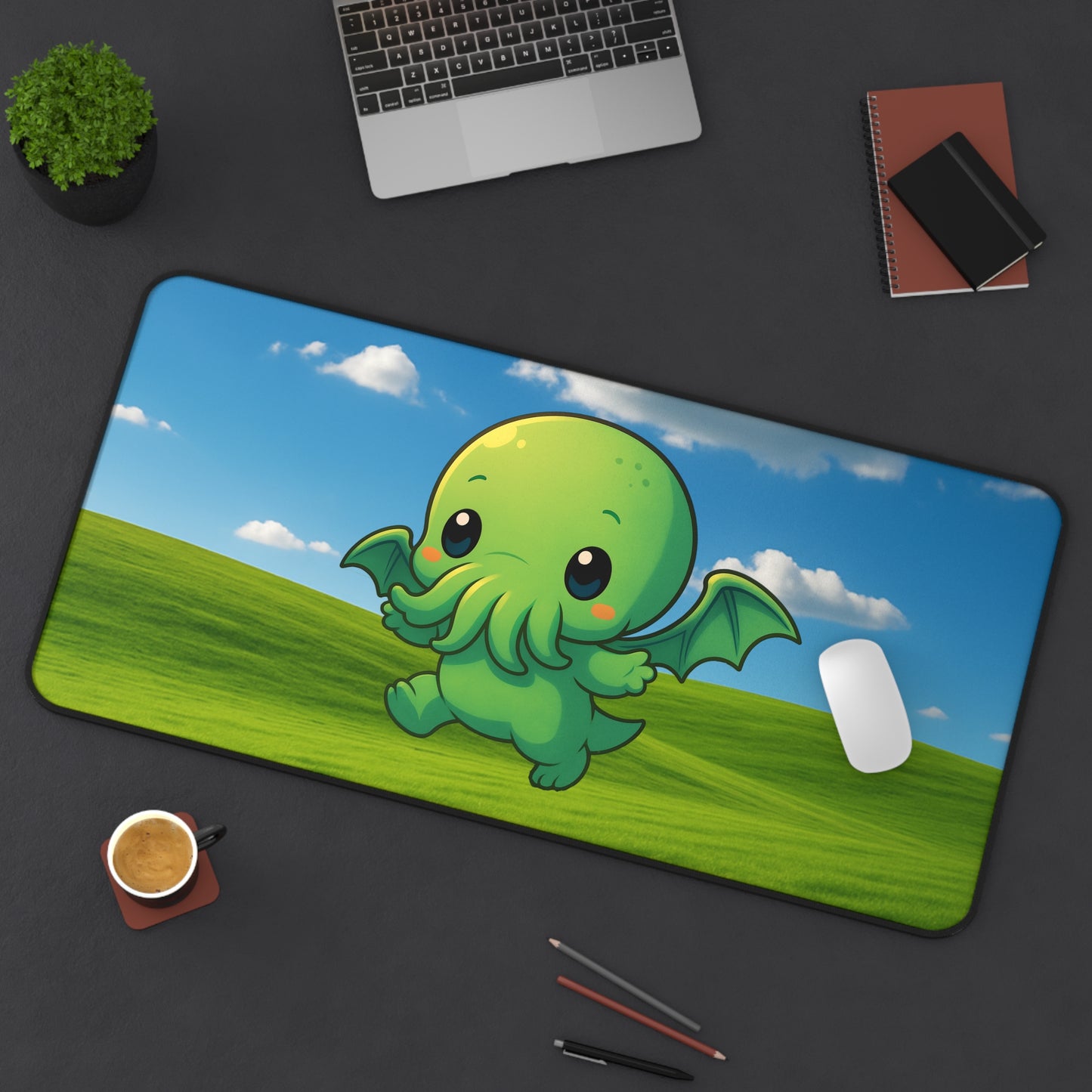 Blissful Chibi Cthulhu - Desk Mat