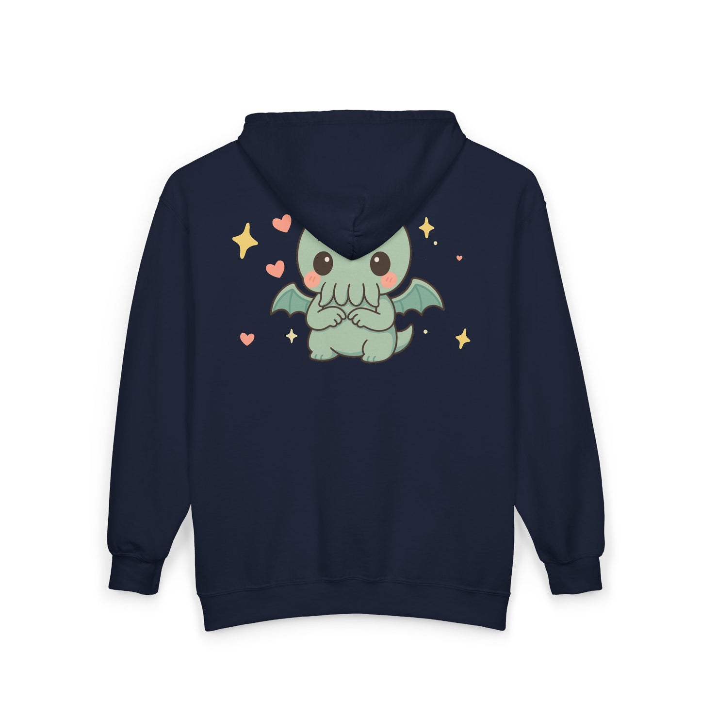Shy Chibi Cthulhu - Unisex Zip-Up Hoodie