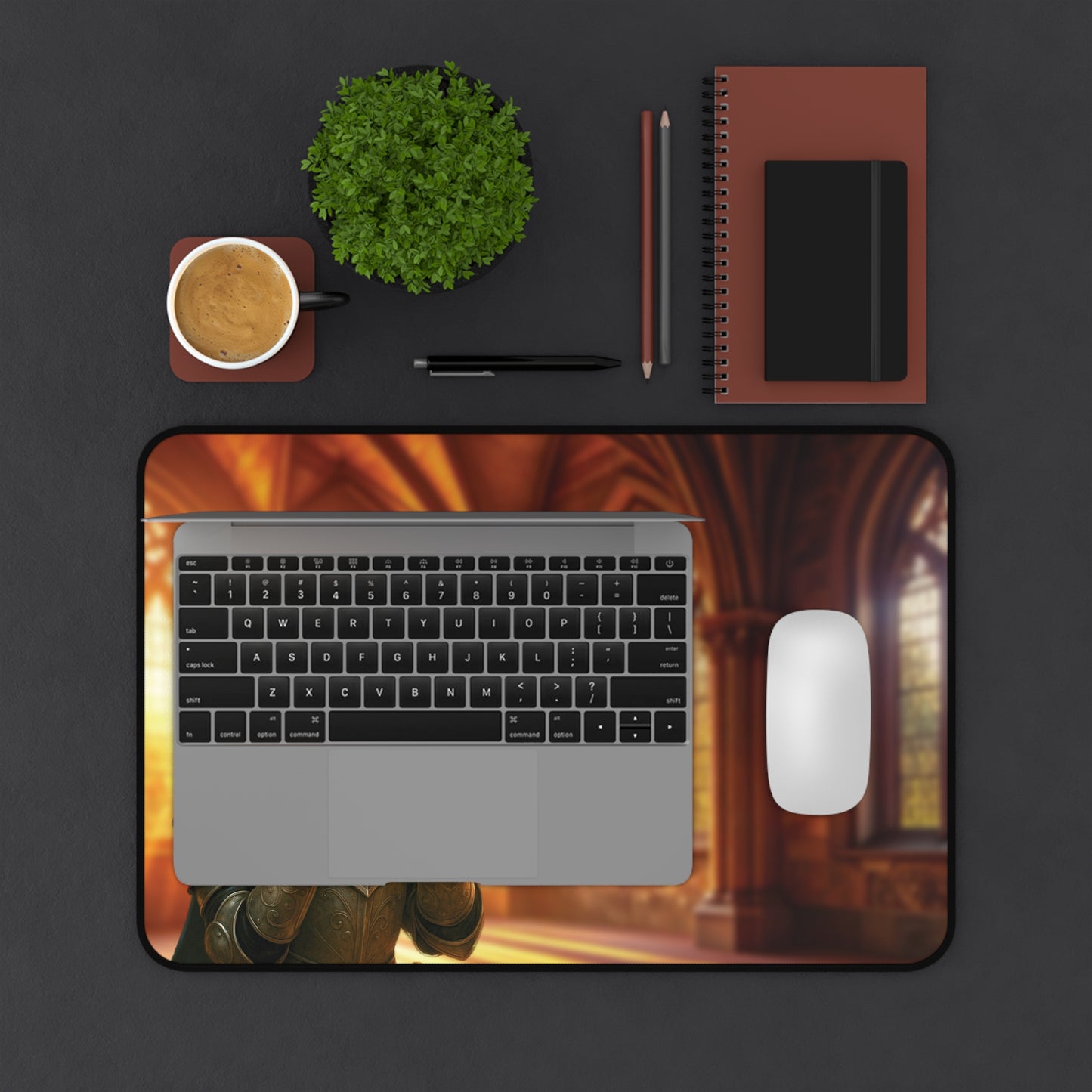 Sandwich Kitty Knight in the Cathedral - Desk Mat