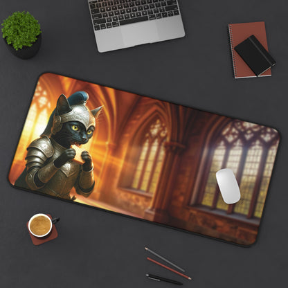 Sandwich Kitty Knight in the Cathedral - Desk Mat
