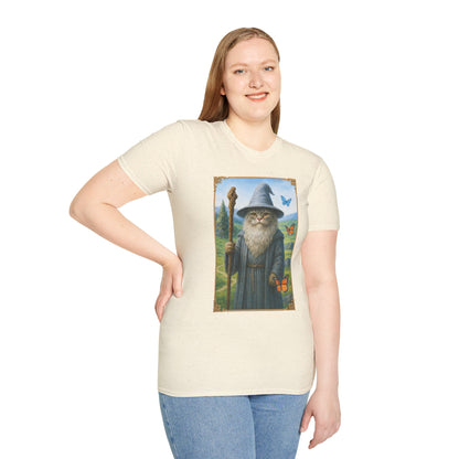 Wizard Kitty T-Shirt - Fantasy Cat Wizard Tee - Cozy Magical Cat Shirt