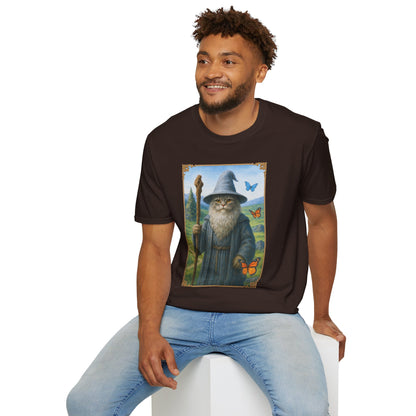 Wizard Kitty T-Shirt - Fantasy Cat Wizard Tee - Cozy Magical Cat Shirt