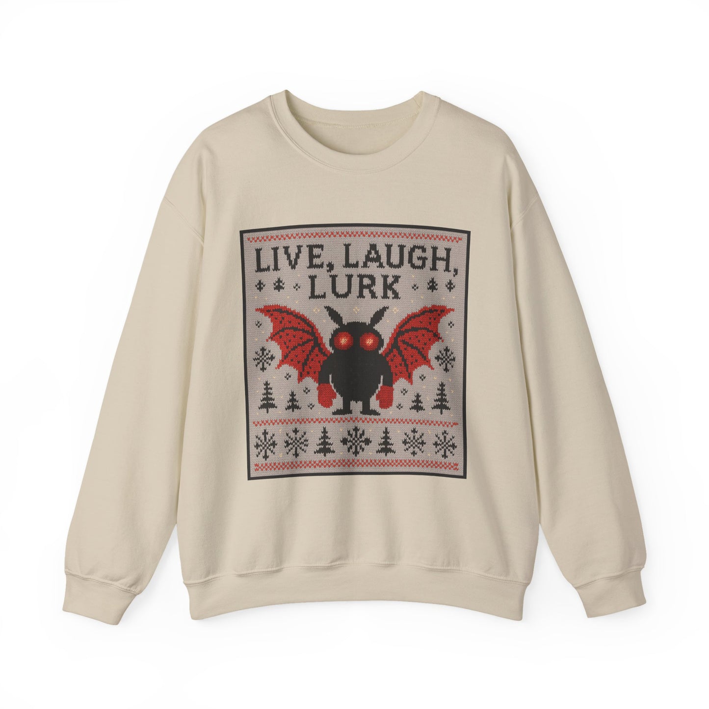 Live Laugh Lurk Mothman Not-Actually-Ugly "Ugly Christmas Sweater"