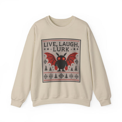 Live Laugh Lurk Mothman Not-Actually-Ugly "Ugly Christmas Sweater"