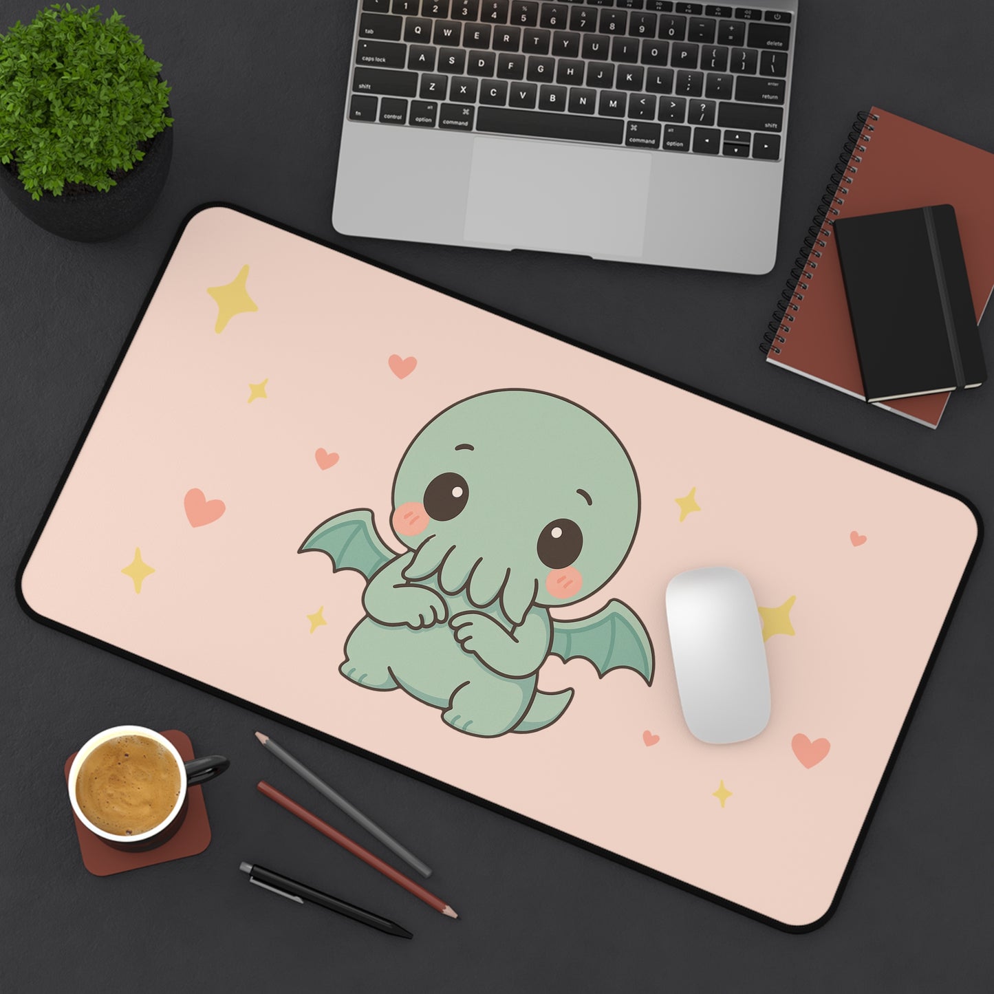 Shy Chibi Cthulhu - Desk Mat