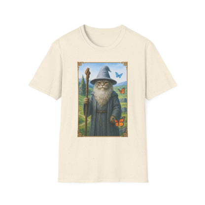 Wizard Kitty T-Shirt - Fantasy Cat Wizard Tee - Cozy Magical Cat Shirt