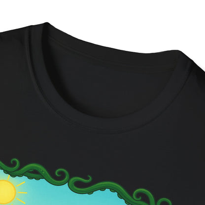 Kawaii Cthulhu Meadow Unisex Tee - Cute Eldritch Shirt