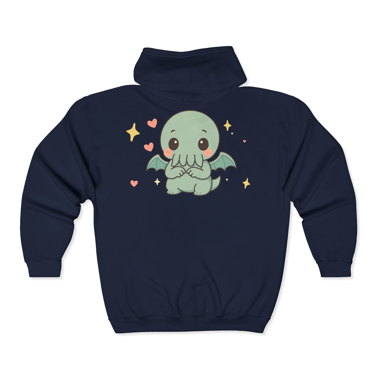 Shy Chibi Cthulhu - Unisex Zip Hoodie