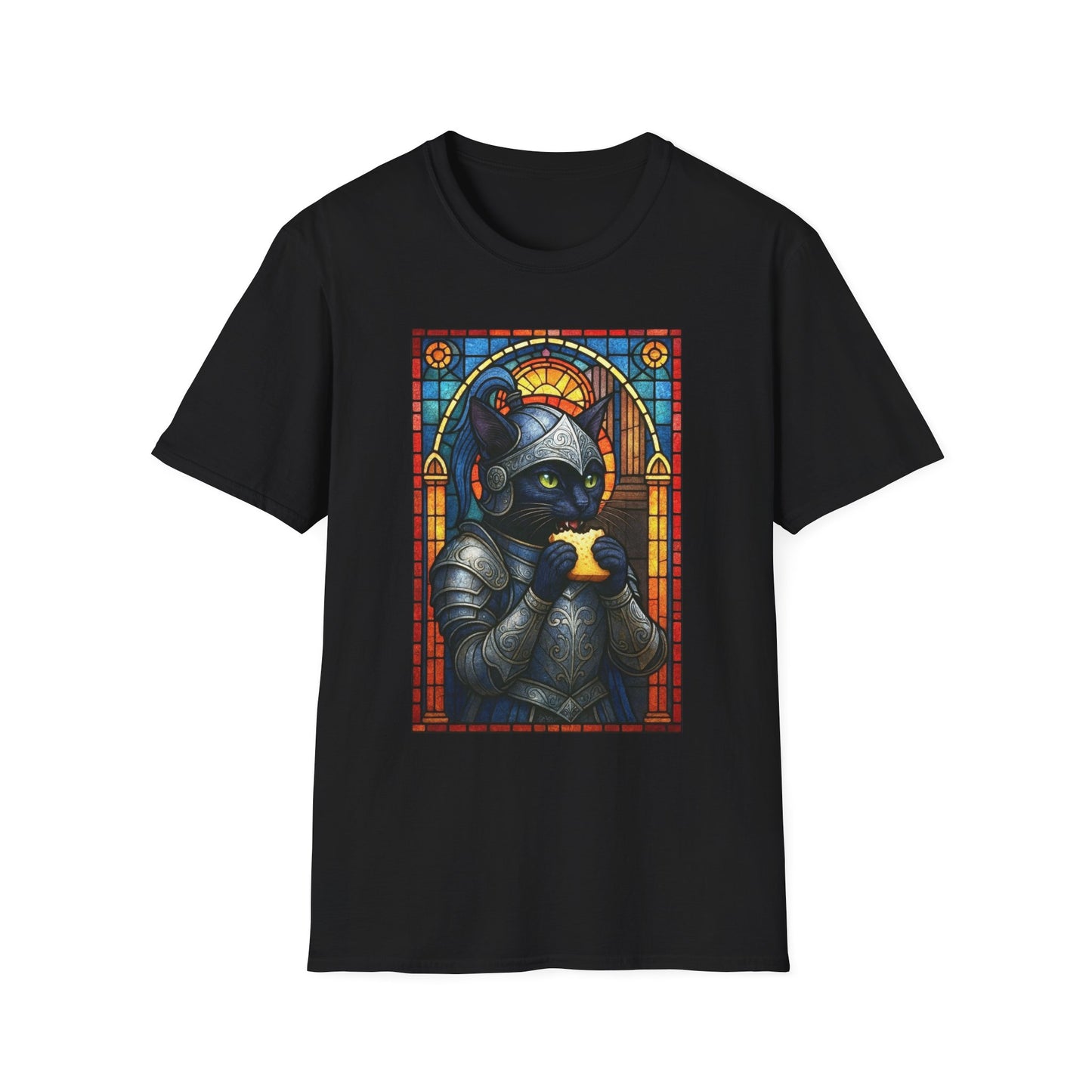 Sandwich Kitty Knight with Stained Glass - Unisex T-Shirt