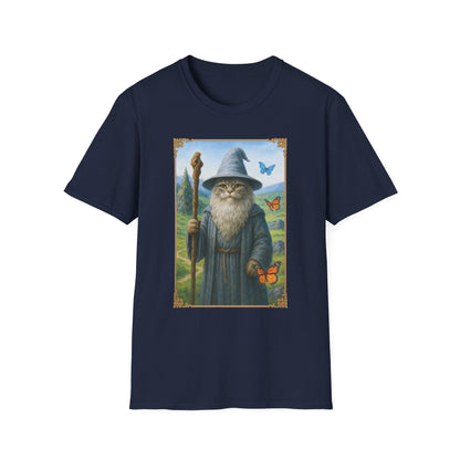 Wizard Kitty T-Shirt - Fantasy Cat Wizard Tee - Cozy Magical Cat Shirt
