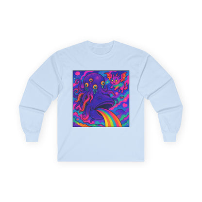 Unhinged Eldritch Rainbow Long Sleeve Tee - Sparklewhale Nebula Kawaii Shirt