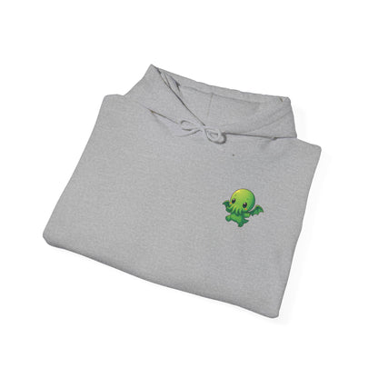Kawaii Cthulhu Meadow Hoodie - Cute Eldritch Fleece Hooded Sweatshirt