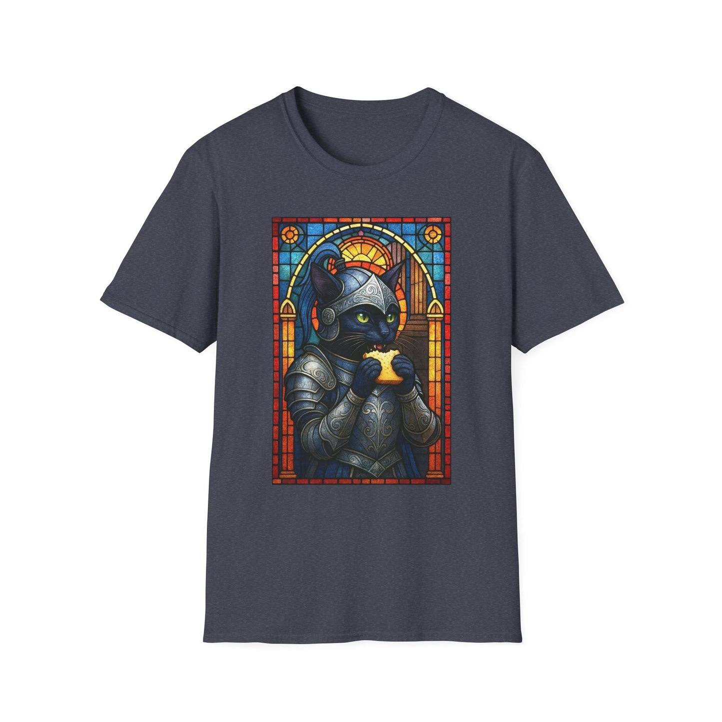 Sandwich Kitty Knight with Stained Glass - Unisex T-Shirt