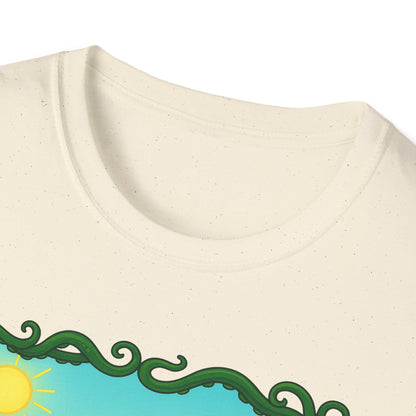 Kawaii Cthulhu Meadow Unisex Tee - Cute Eldritch Shirt