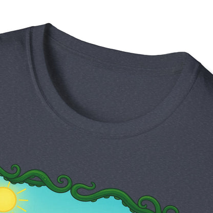 Kawaii Cthulhu Meadow Unisex Tee - Cute Eldritch Shirt