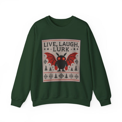 Live Laugh Lurk Mothman Not-Actually-Ugly "Ugly Christmas Sweater"