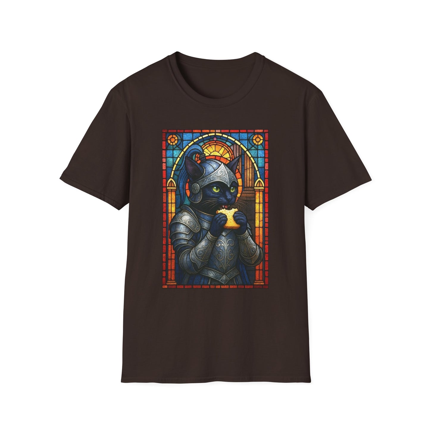 Sandwich Kitty Knight with Stained Glass - Unisex T-Shirt