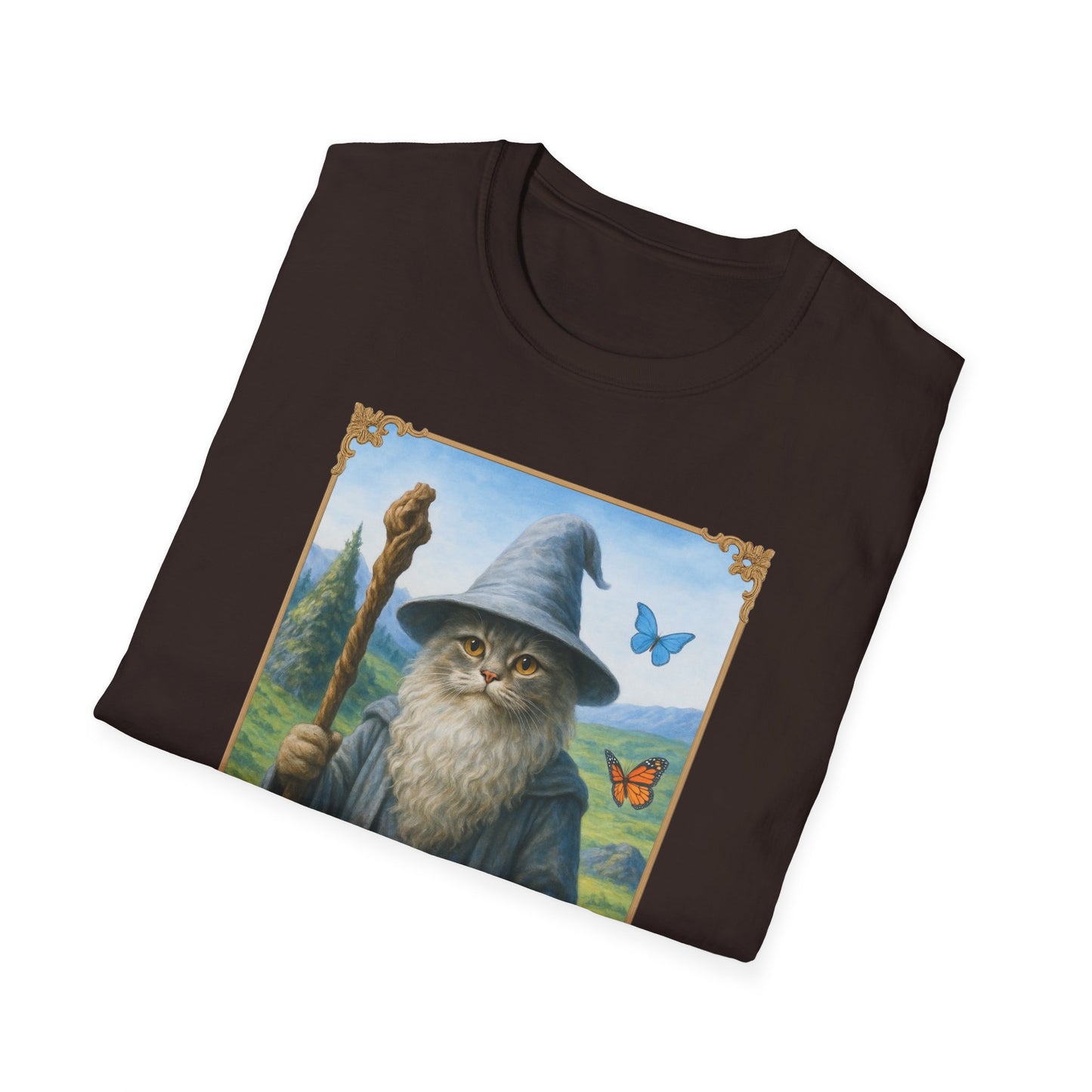 Wizard Kitty T-Shirt - Fantasy Cat Wizard Tee - Cozy Magical Cat Shirt