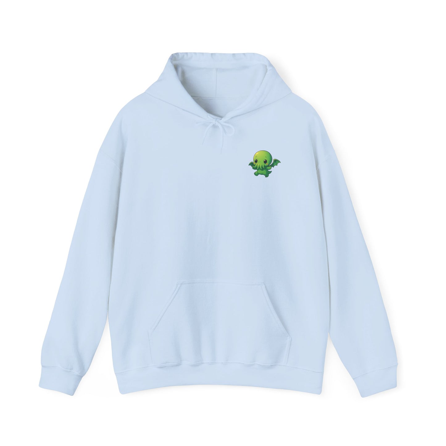 Kawaii Cthulhu Meadow Hoodie - Cute Eldritch Fleece Hooded Sweatshirt
