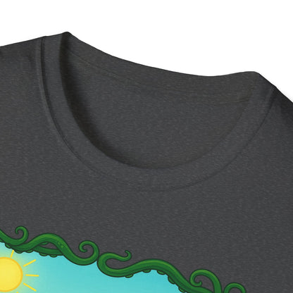 Kawaii Cthulhu Meadow Unisex Tee - Cute Eldritch Shirt