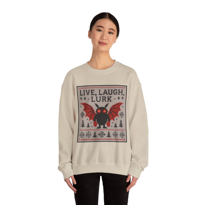 Live Laugh Lurk Mothman Not-Actually-Ugly "Ugly Christmas Sweater"