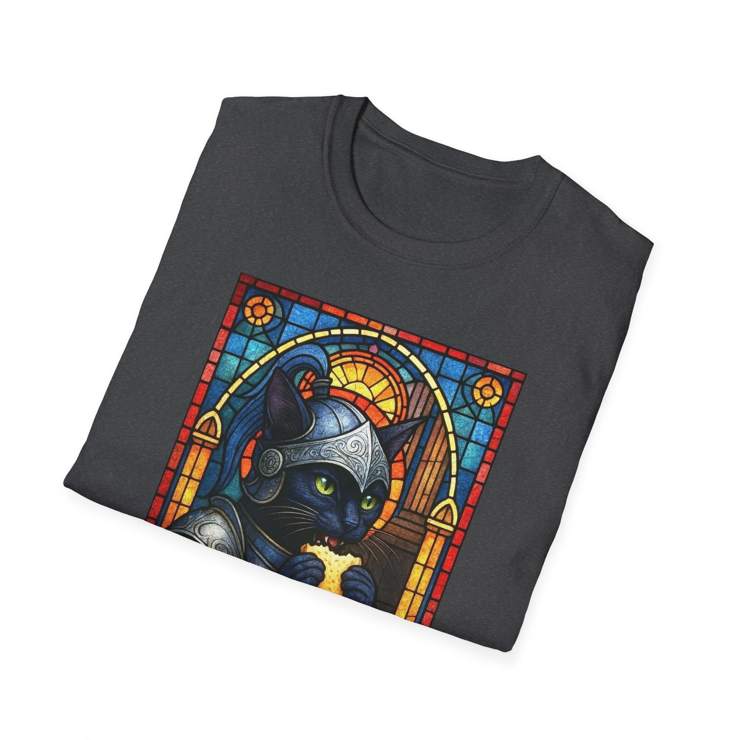 Sandwich Kitty Knight with Stained Glass - Unisex T-Shirt