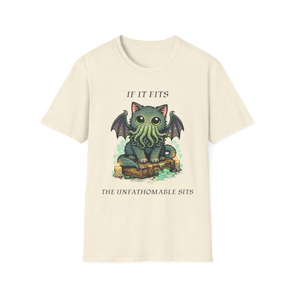 Cathulhu Unisex T-Shirt - If It Fits, The Unfathomable Sits