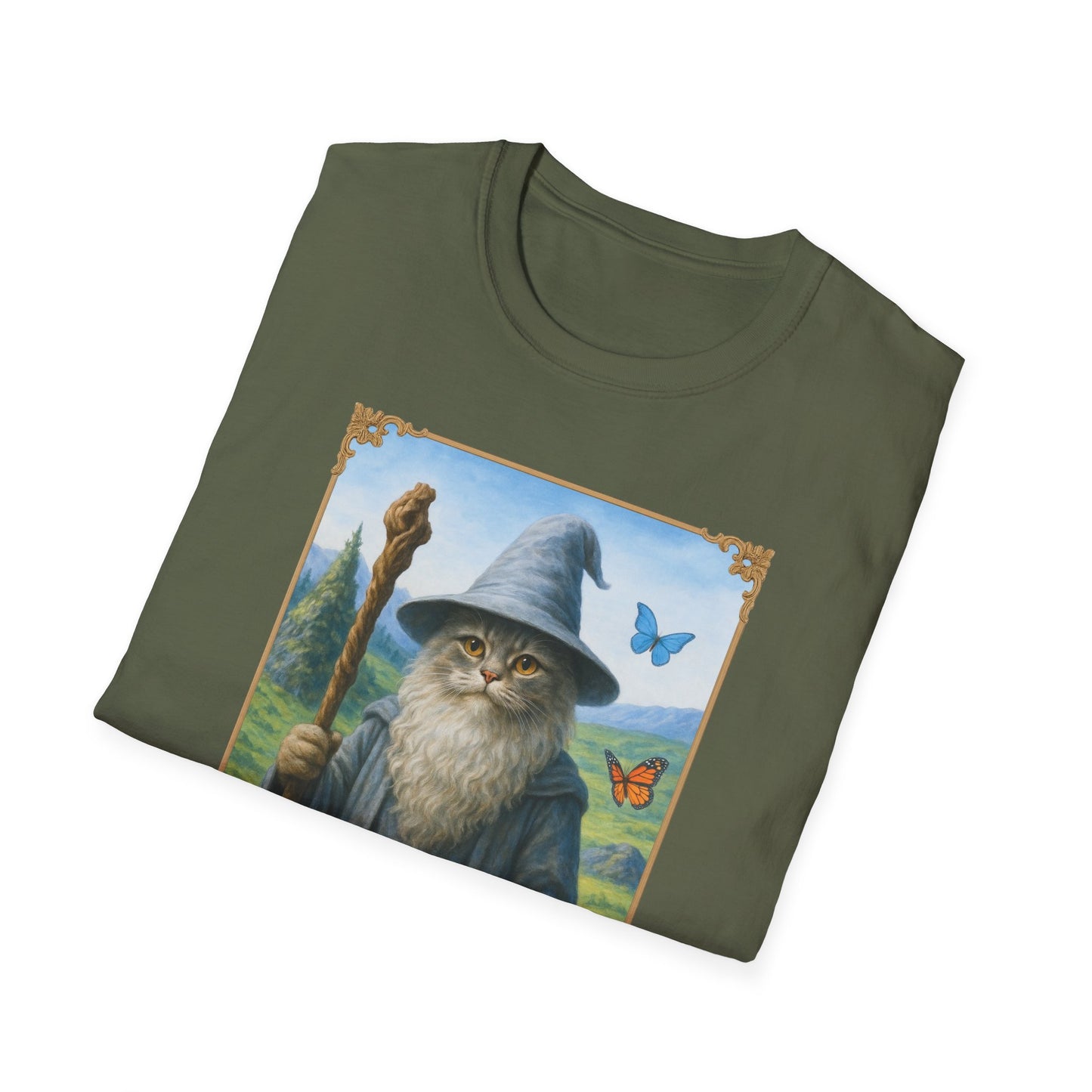 Wizard Kitty T-Shirt - Fantasy Cat Wizard Tee - Cozy Magical Cat Shirt