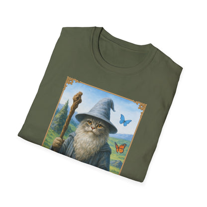Wizard Kitty T-Shirt - Fantasy Cat Wizard Tee - Cozy Magical Cat Shirt
