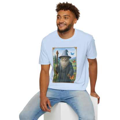 Wizard Kitty T-Shirt - Fantasy Cat Wizard Tee - Cozy Magical Cat Shirt