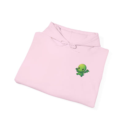 Kawaii Cthulhu Meadow Hoodie - Cute Eldritch Fleece Hooded Sweatshirt