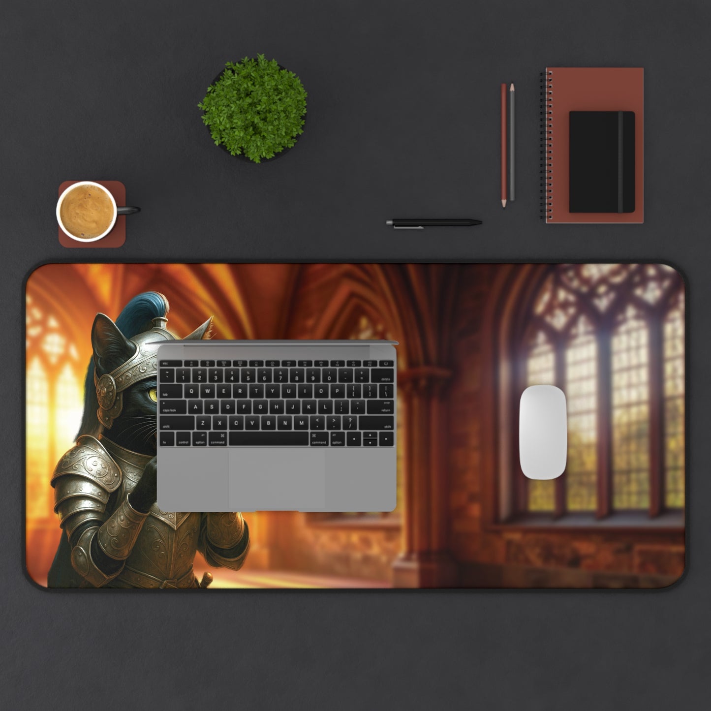 Sandwich Kitty Knight in the Cathedral - Desk Mat