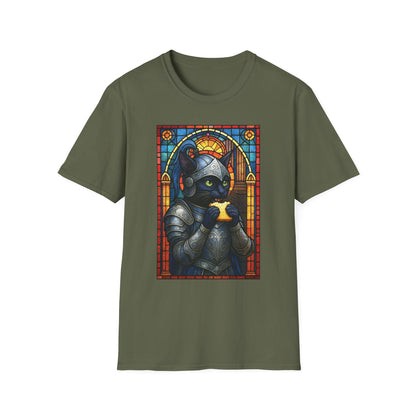 Sandwich Kitty Knight with Stained Glass - Unisex T-Shirt