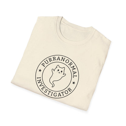 Purranormal Investigator Unisex T-Shirt - Ghost Hunting Paranormal Tee for Cat Lovers
