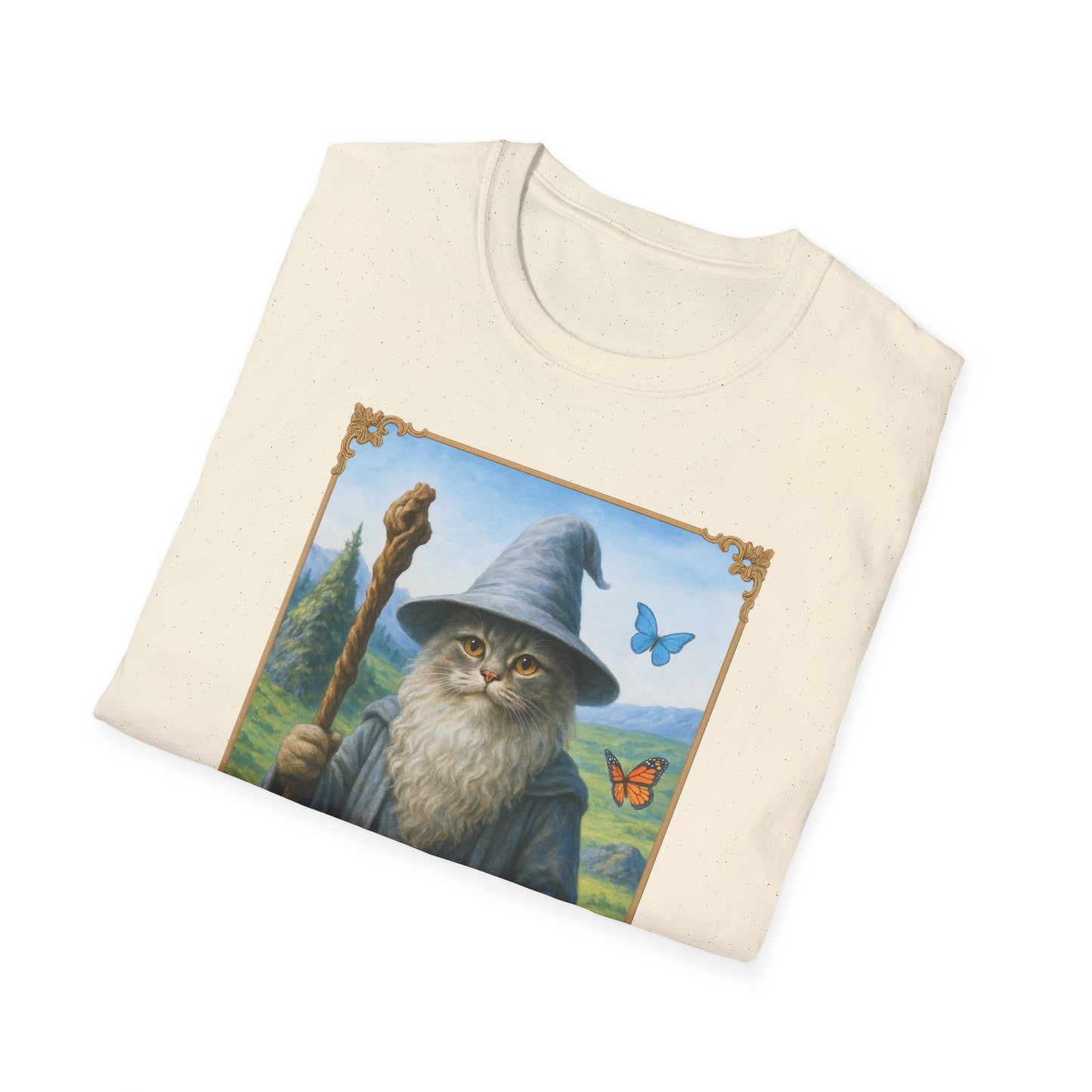 Wizard Kitty T-Shirt - Fantasy Cat Wizard Tee - Cozy Magical Cat Shirt