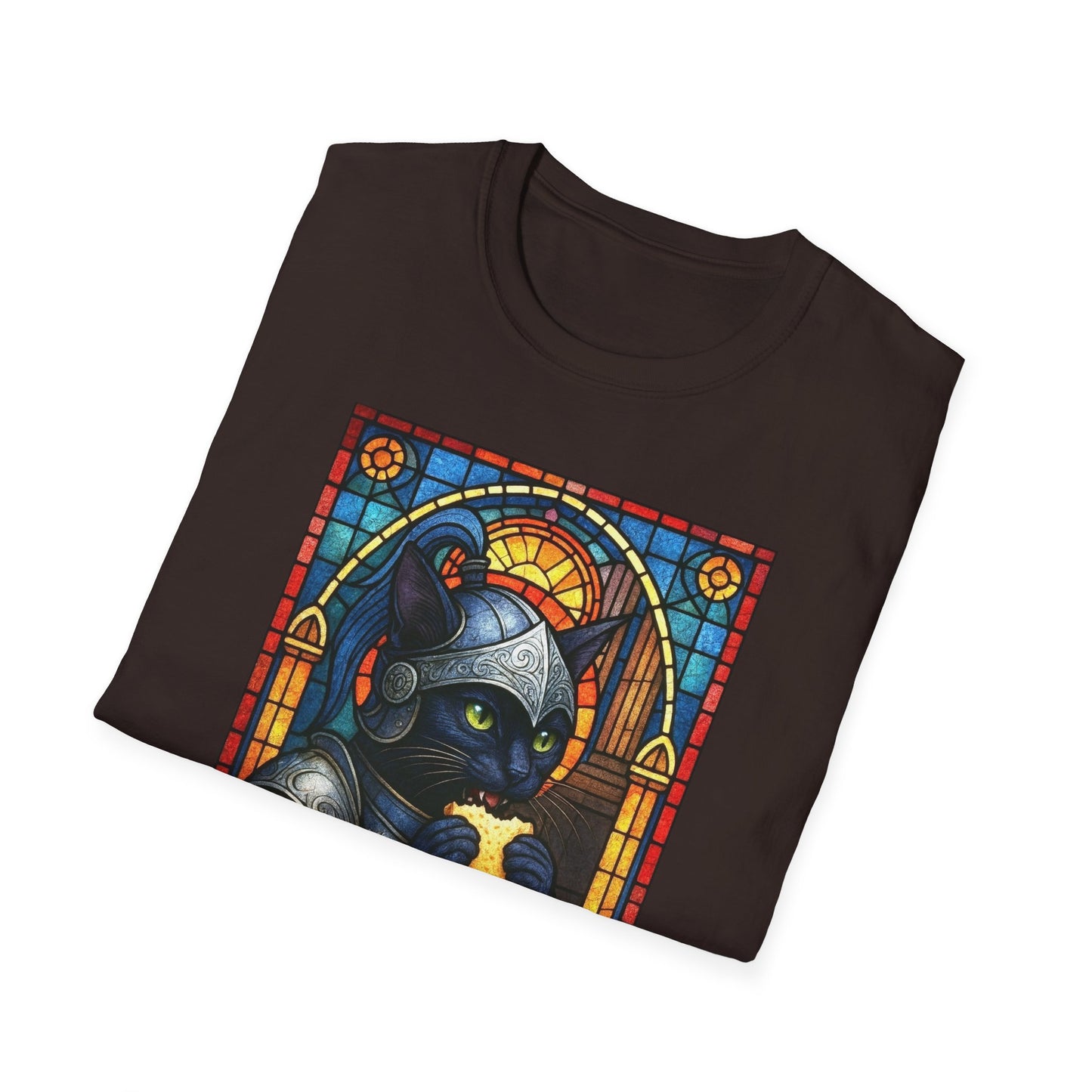 Sandwich Kitty Knight with Stained Glass - Unisex T-Shirt