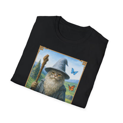 Wizard Kitty T-Shirt - Fantasy Cat Wizard Tee - Cozy Magical Cat Shirt