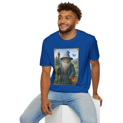 Wizard Kitty T-Shirt - Fantasy Cat Wizard Tee - Cozy Magical Cat Shirt