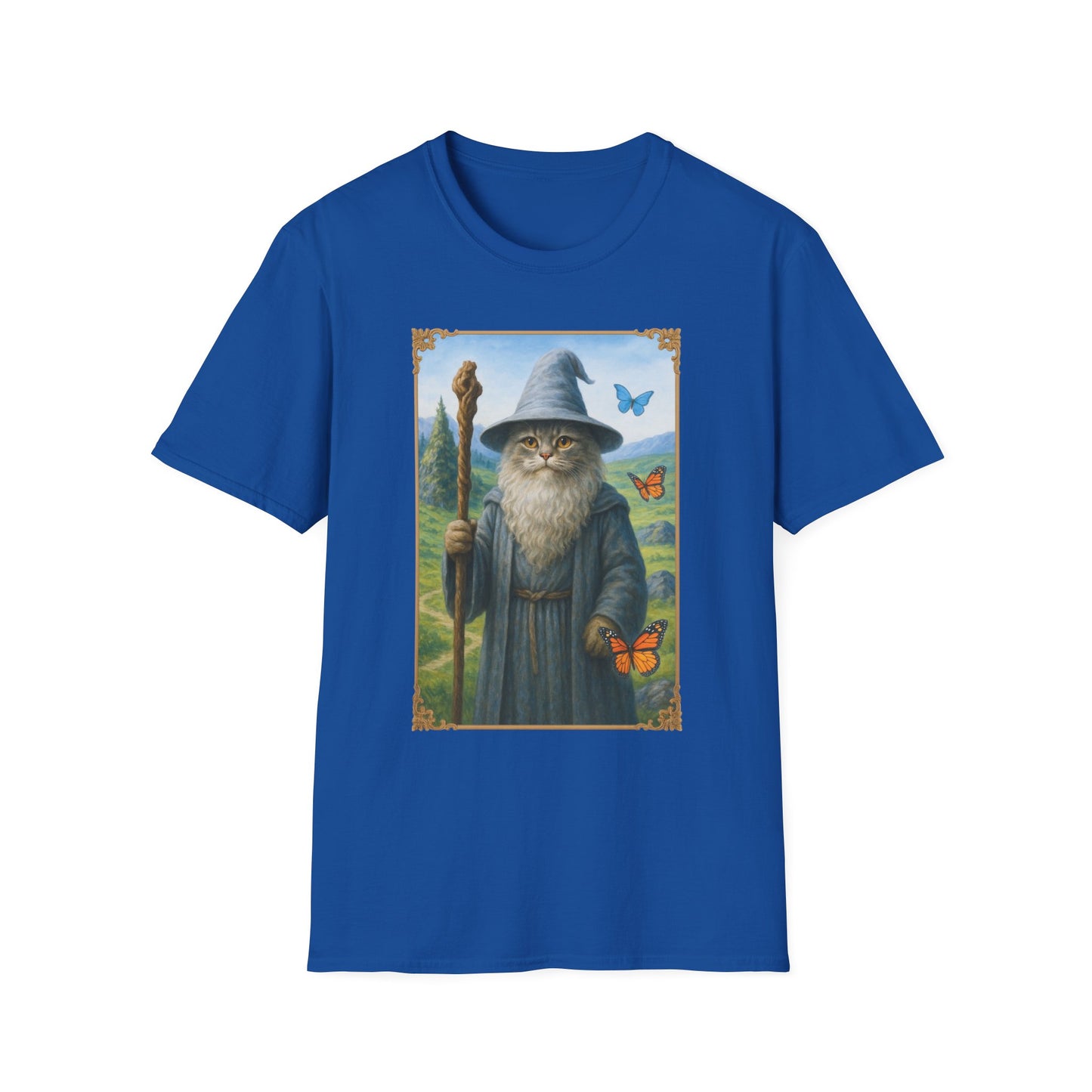 Wizard Kitty T-Shirt - Fantasy Cat Wizard Tee - Cozy Magical Cat Shirt