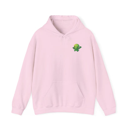 Kawaii Cthulhu Meadow Hoodie - Cute Eldritch Fleece Hooded Sweatshirt