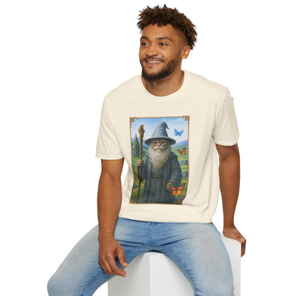 Wizard Kitty T-Shirt - Fantasy Cat Wizard Tee - Cozy Magical Cat Shirt
