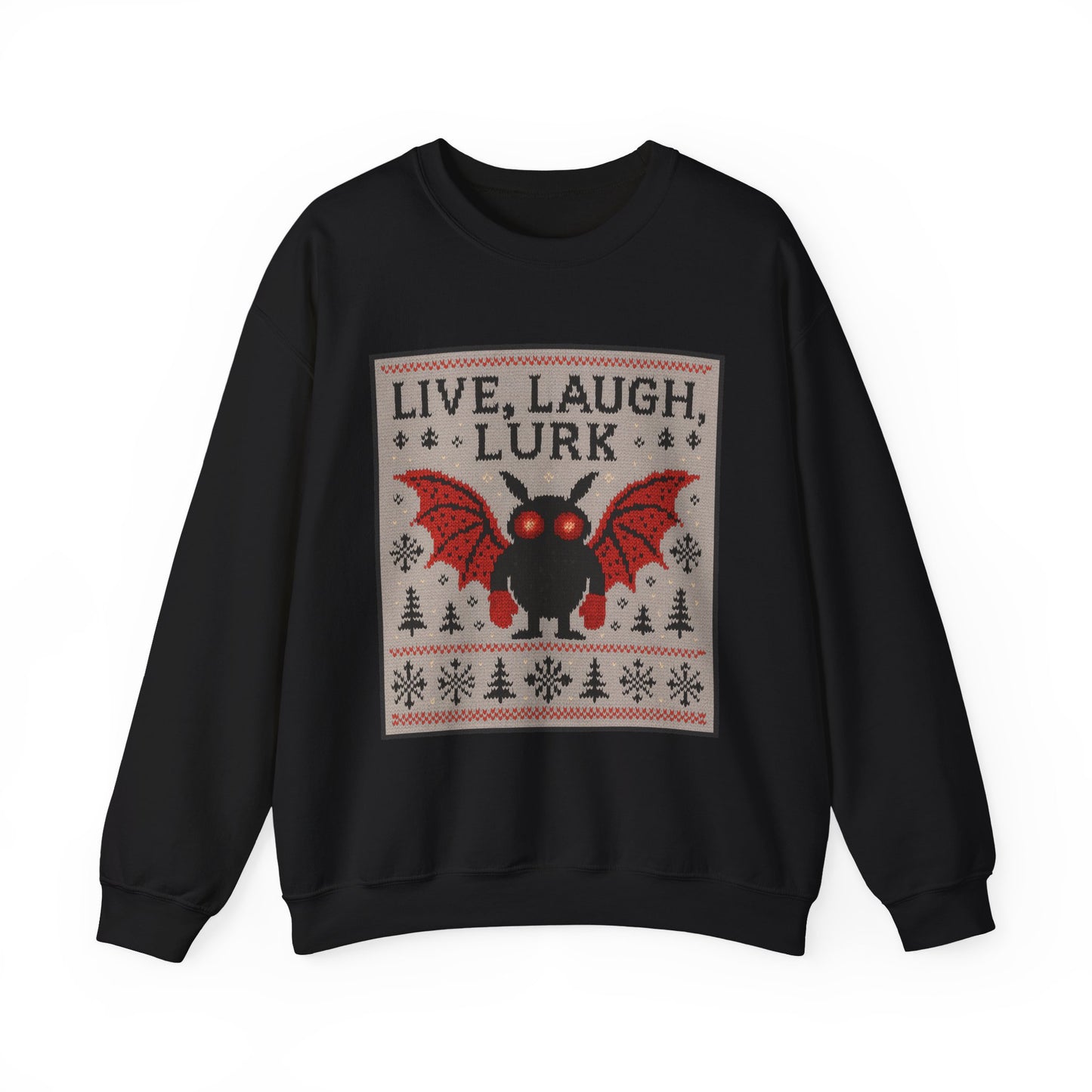 Live Laugh Lurk Mothman Not-Actually-Ugly "Ugly Christmas Sweater"