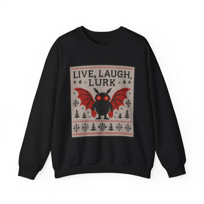 Live Laugh Lurk Mothman Not-Actually-Ugly "Ugly Christmas Sweater"
