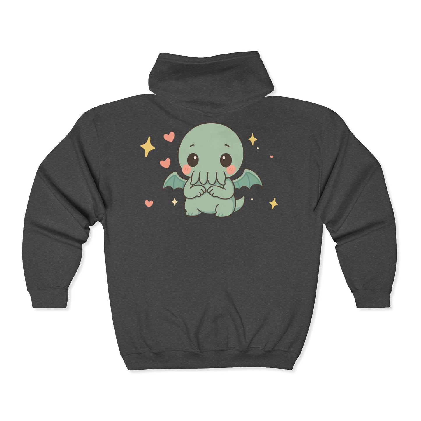 Shy Chibi Cthulhu - Unisex Zip Hoodie