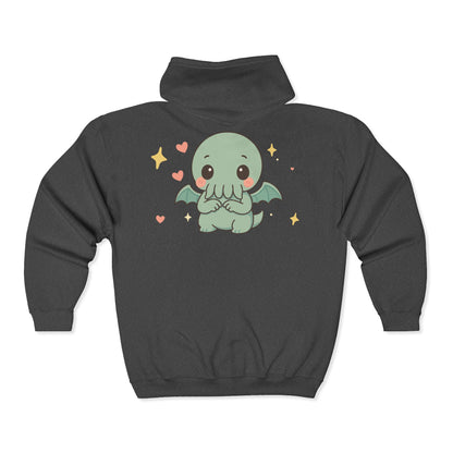 Shy Chibi Cthulhu - Unisex Zip Hoodie