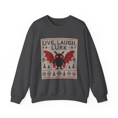 Live Laugh Lurk Mothman Not-Actually-Ugly "Ugly Christmas Sweater"