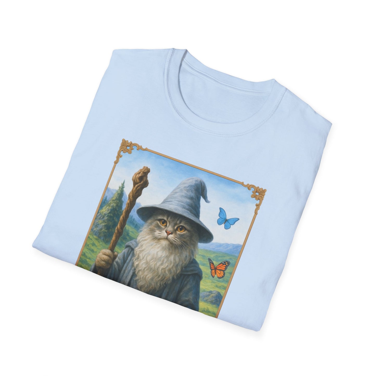 Wizard Kitty T-Shirt - Fantasy Cat Wizard Tee - Cozy Magical Cat Shirt