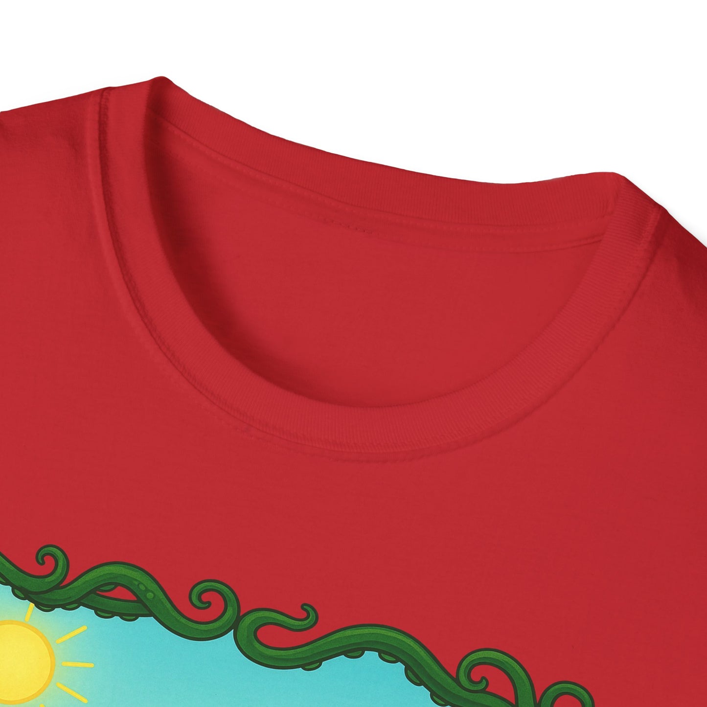 Kawaii Cthulhu Meadow Unisex Tee - Cute Eldritch Shirt