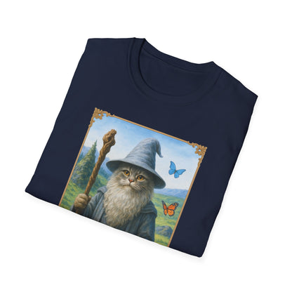 Wizard Kitty T-Shirt - Fantasy Cat Wizard Tee - Cozy Magical Cat Shirt