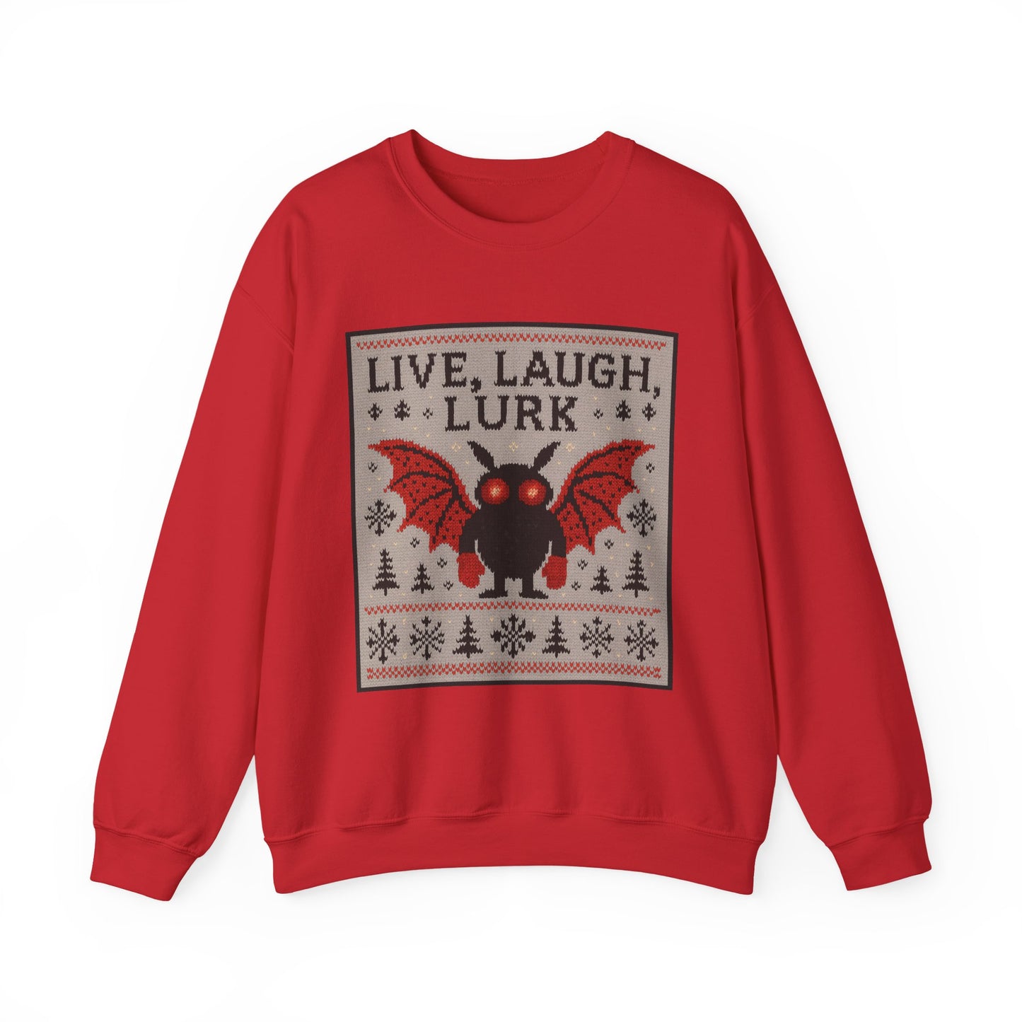 Live Laugh Lurk Mothman Not-Actually-Ugly "Ugly Christmas Sweater"